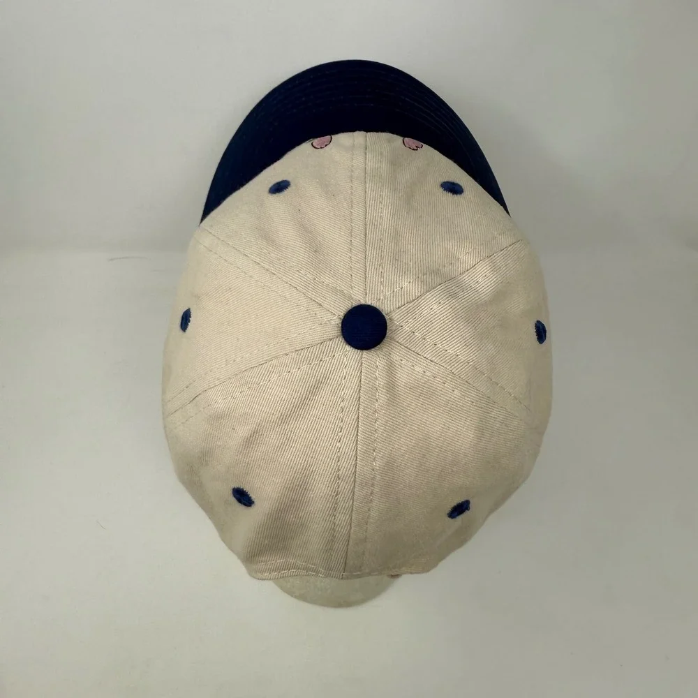 Disney Stitch Embroidered Baseball Cap Blue Tan Adult Adjustable‎ Strapback